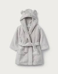 Baby hooded robe with ears 4 colours Pink, Blue, Grey, White
