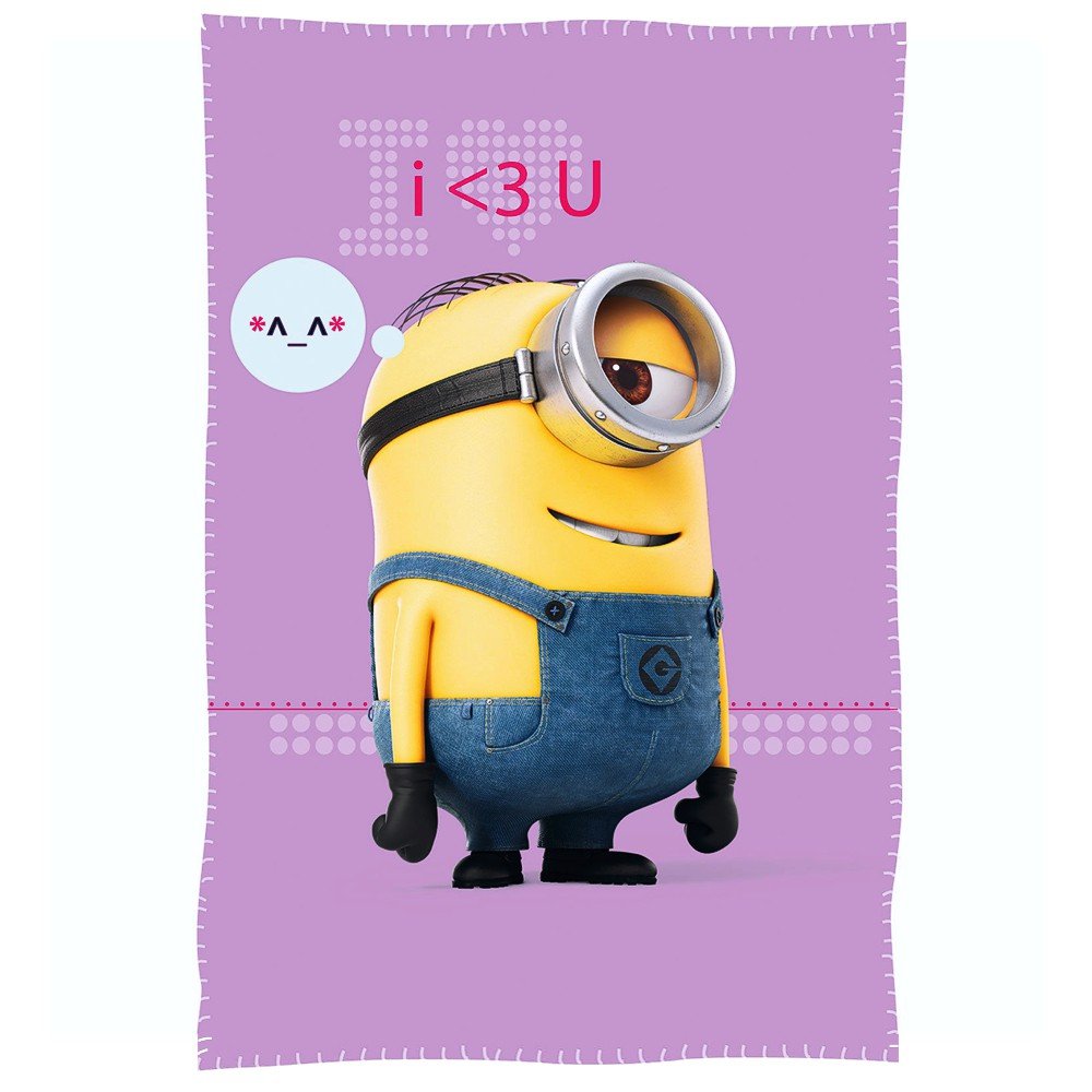 FB11 MINION I LOVE YOU FLEECE BLANKET