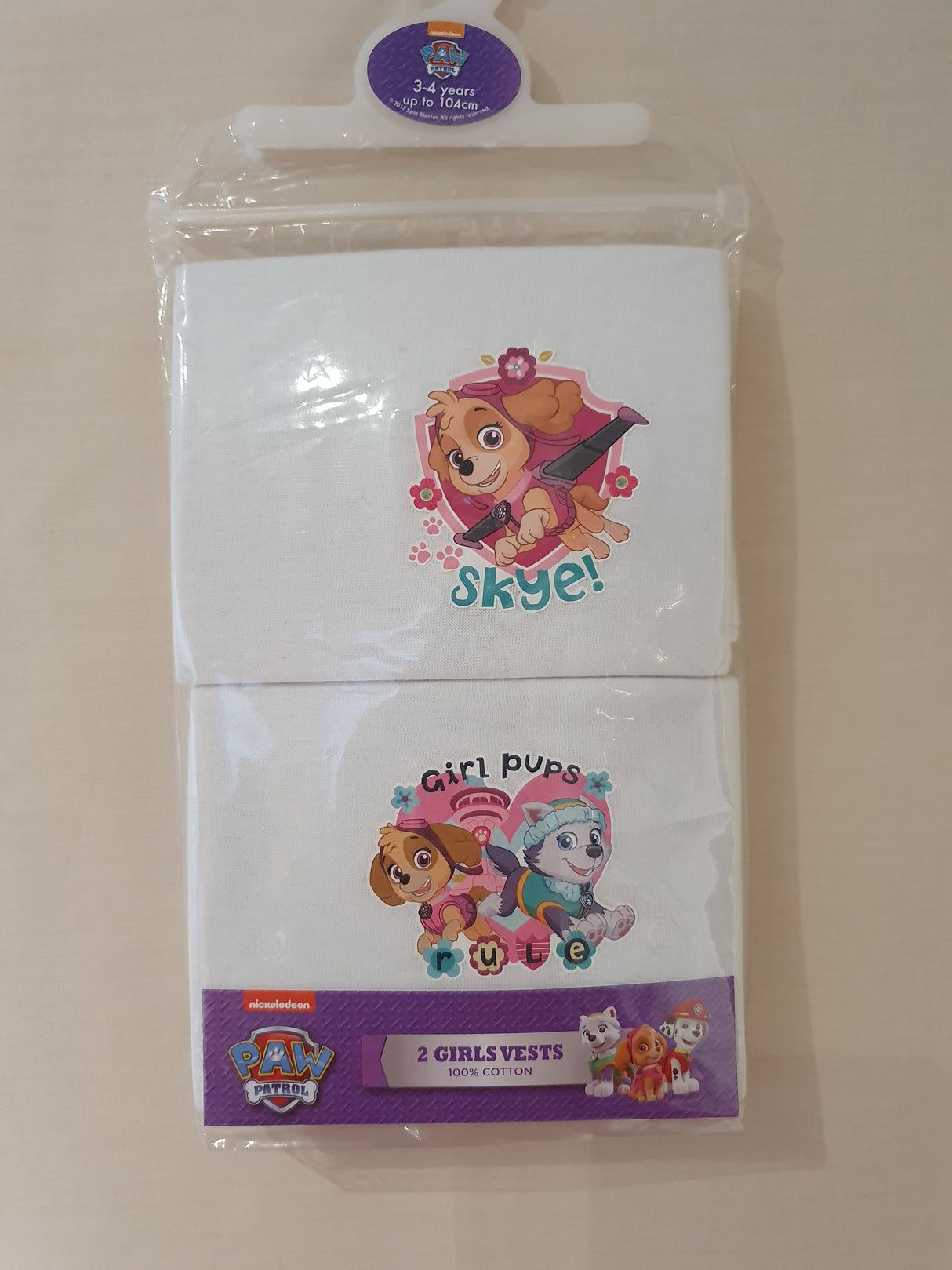 V6 PAW PATROL 2PK - 18 MONTH - 5 YEARS